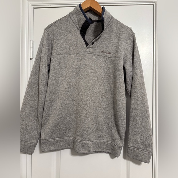 Eddie Bauer Other - Eddie Bauer Fleece 1/4 Button Pullover Sweater Men's Size M Gray